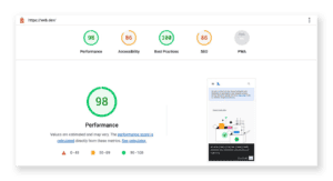 Accessibility testing automation tool, Google Lighthouse
