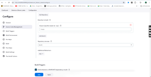 configuring the git repository for Devops