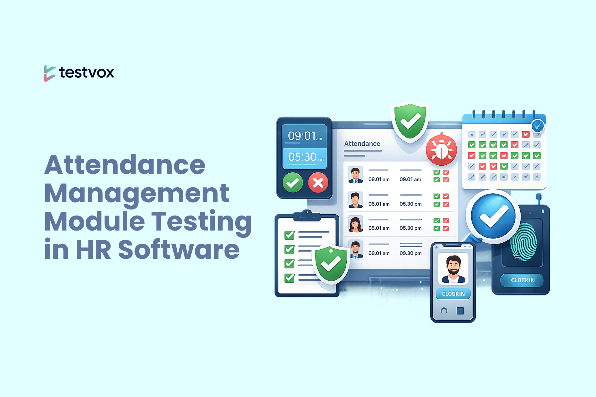 Attendance Management  Module Testing in HR Software