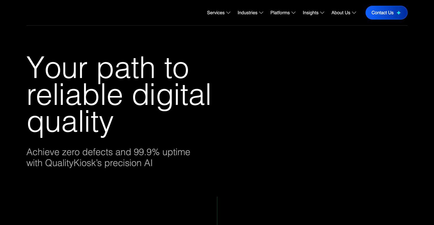 QualityKiosk homepage screenshot