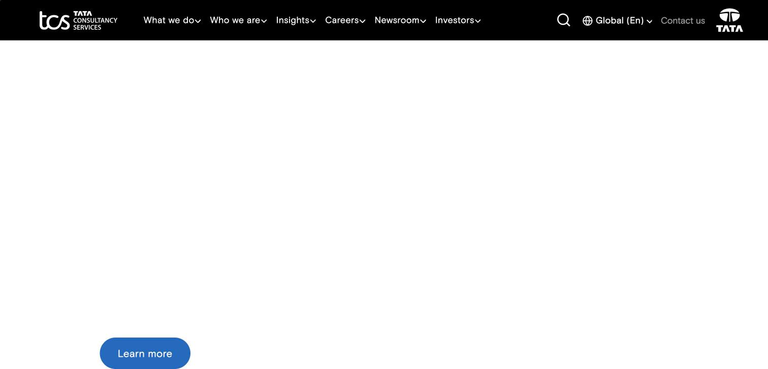 TCS homepage screenshot