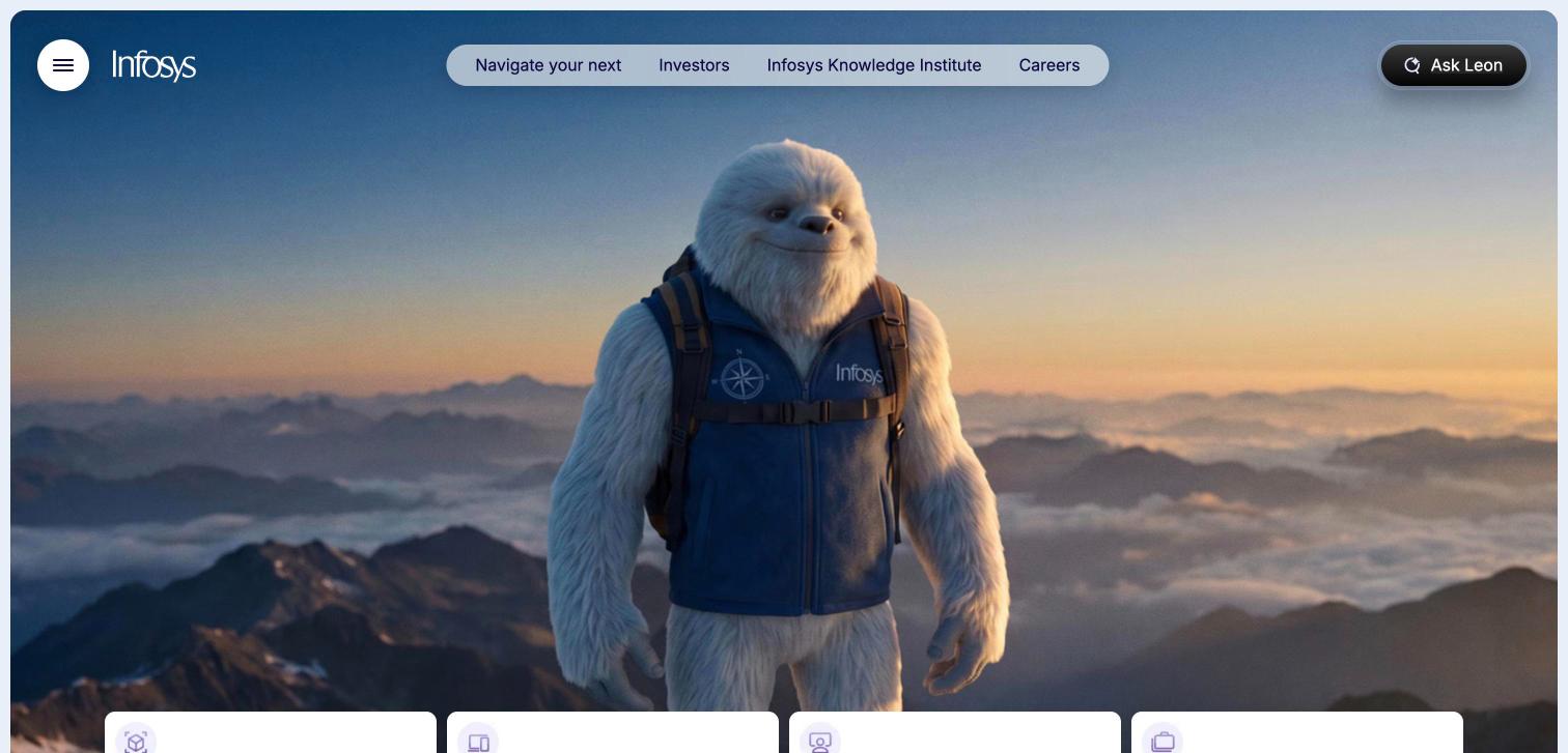 Infosys homepage screenshot